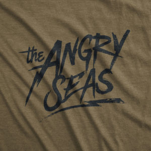Product: "Lightning Strike" Tri-Blend T-Shirt // Description: Angry Seas tee with monogram in off white silkscreened design // Color: Military Green // Brand: The Angry Seas Clothing