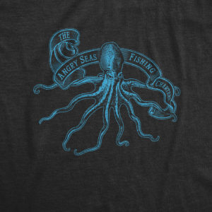 Product: "Kraken" Tri-Blend T-Shirt // Description: Angry Seas tee with octopus silkscreened design // Color: Vintage Black // Brand: The Angry Seas Clothing