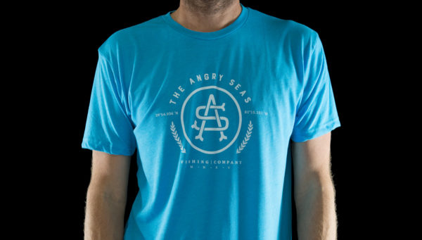 Product: "GPS" Tri-Blend T-Shirt // Description: Angry Seas tee with classic monogram silkscreened design // Color: Vintage Turquoise // Brand: The Angry Seas Clothing