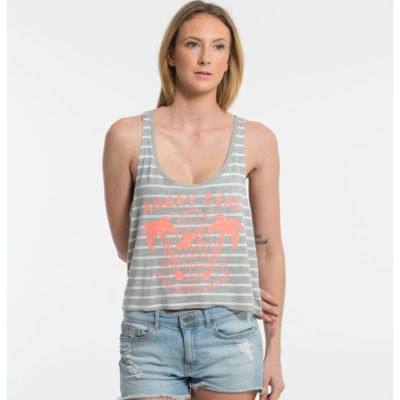 Product: "ENDLESS BUMMER" Tank Top // Description: Women's Cropped Tank Top // Color: Mint // Brand: The Angry Seas Clothing