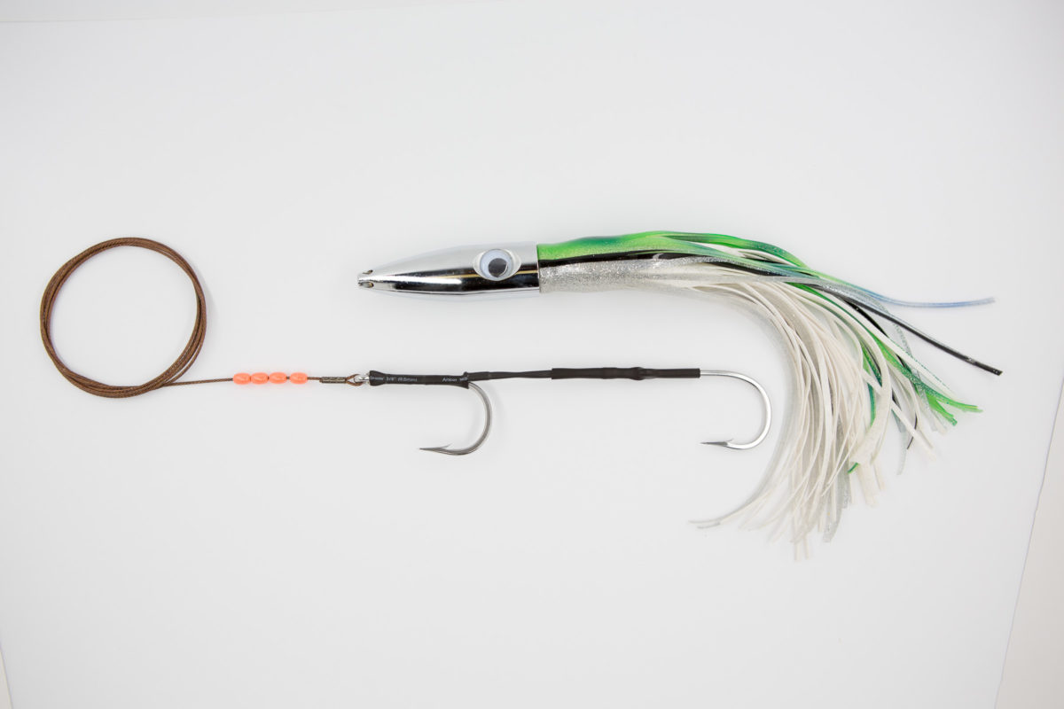 High speed trolling with this Wahoo Lure and hook spacing using beads